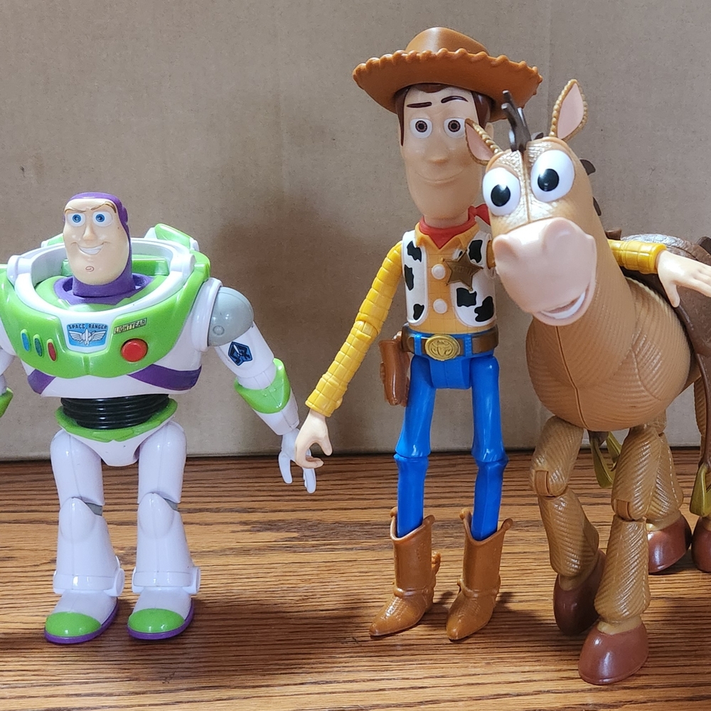 Toy Story Action Figures Set - Buzz, Woody, and Bullseye